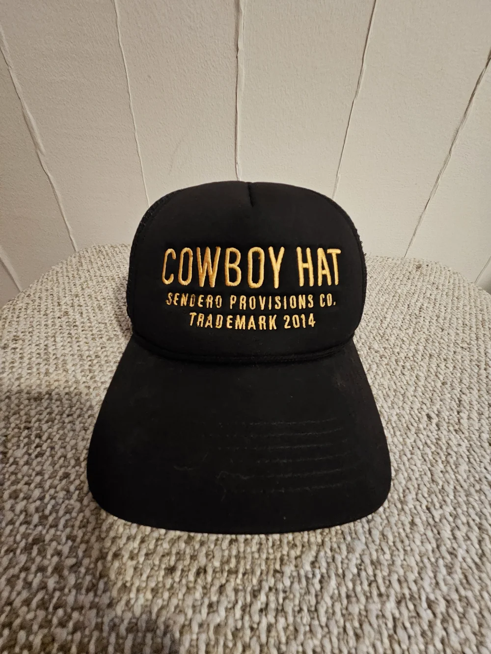 Cowboy Hat Embroidered Black Cap by Sendero Provisions
